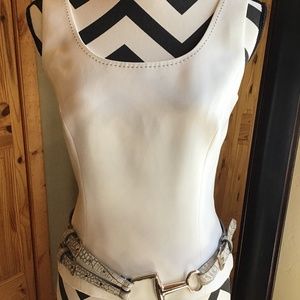 Y2K Tahari white top